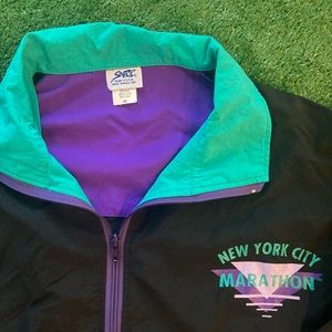 Vintage New York Marathon Windbreaker Mens Medium
